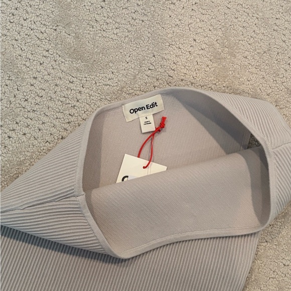 Open Edit One Shoulder Ribbed Top - Picture 3 of 4